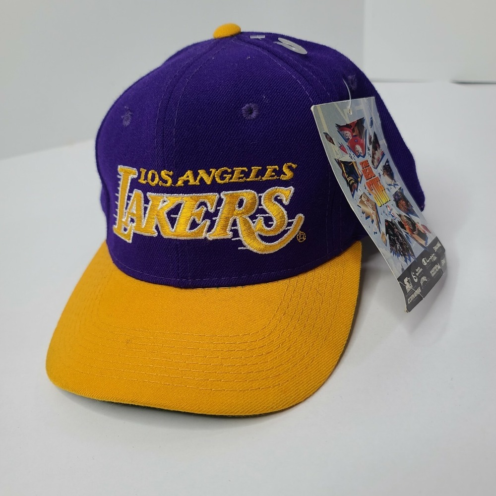 Vtg Los Angeles Lakers Sports Specialties Snapback Hat Sz. 7.5 Wool Rare 92' USA